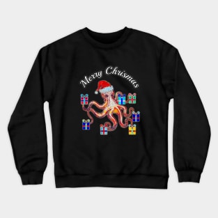 Merry Chrismas Octopus Crewneck Sweatshirt